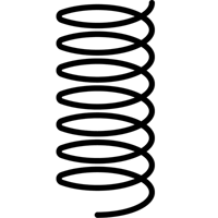 Spring operated hose reel icon.